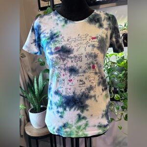 J.Crew Tie-Dye Dog Alphabet Graphic Collector Tee